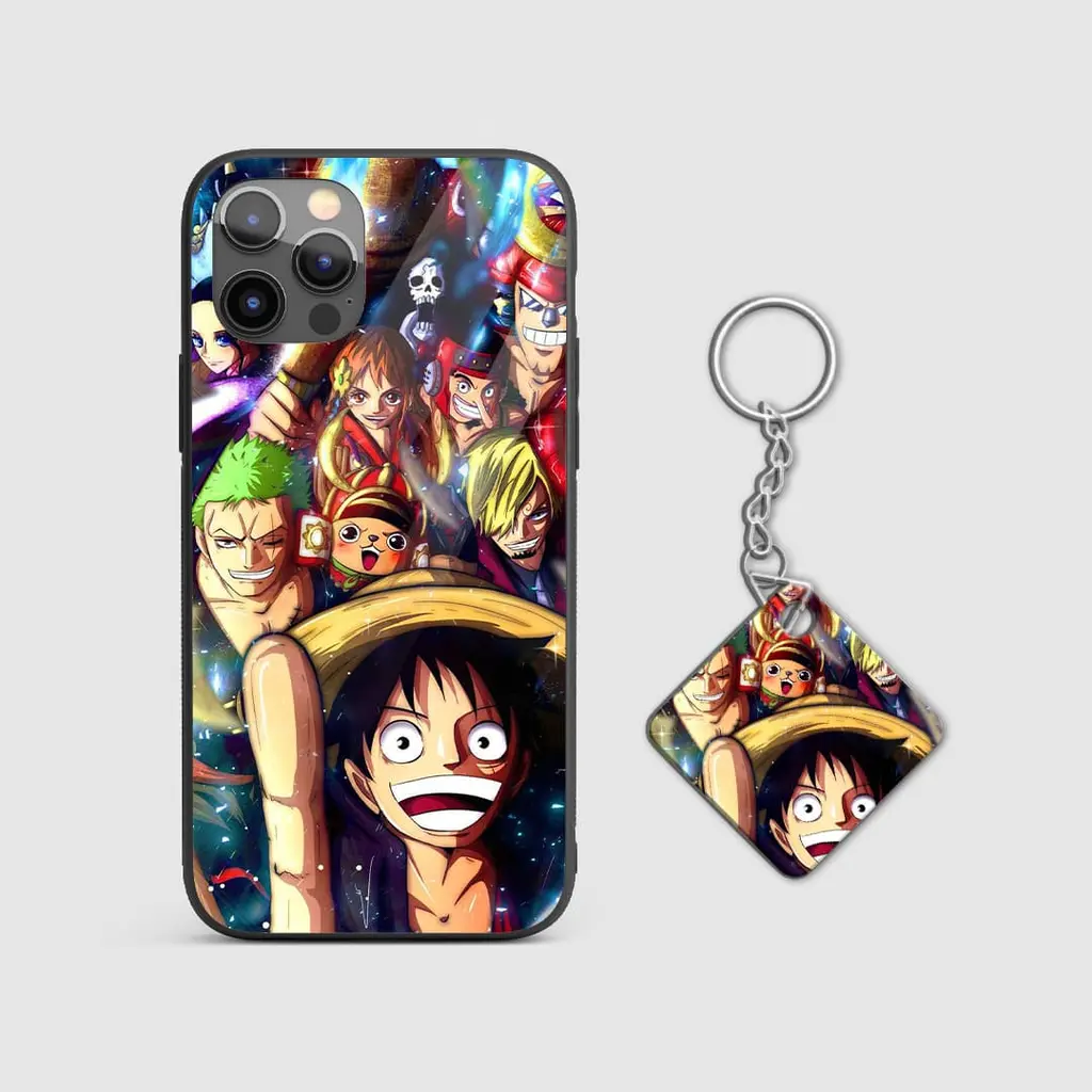 OnePieceGlassPhonecasewithkeychain OnePieceGlassPhonecasewithkeychain