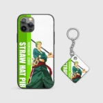 RoronoaZoroGraphicGlassPhoneCoverbackview