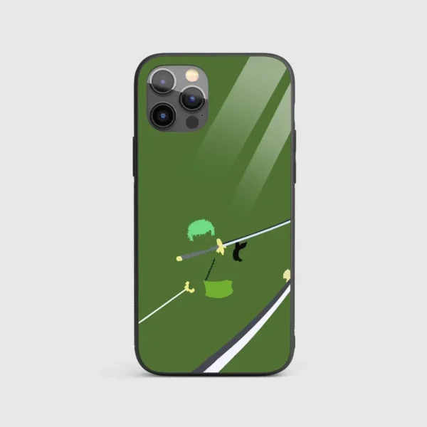 RoronoaZoroMinimalGlassPhonecasebackview