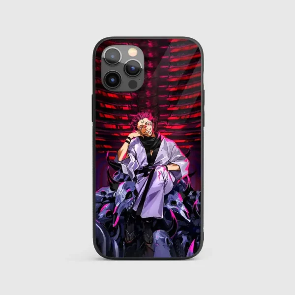 RyomenSukunaLaughGlassPhoneCoverbackview