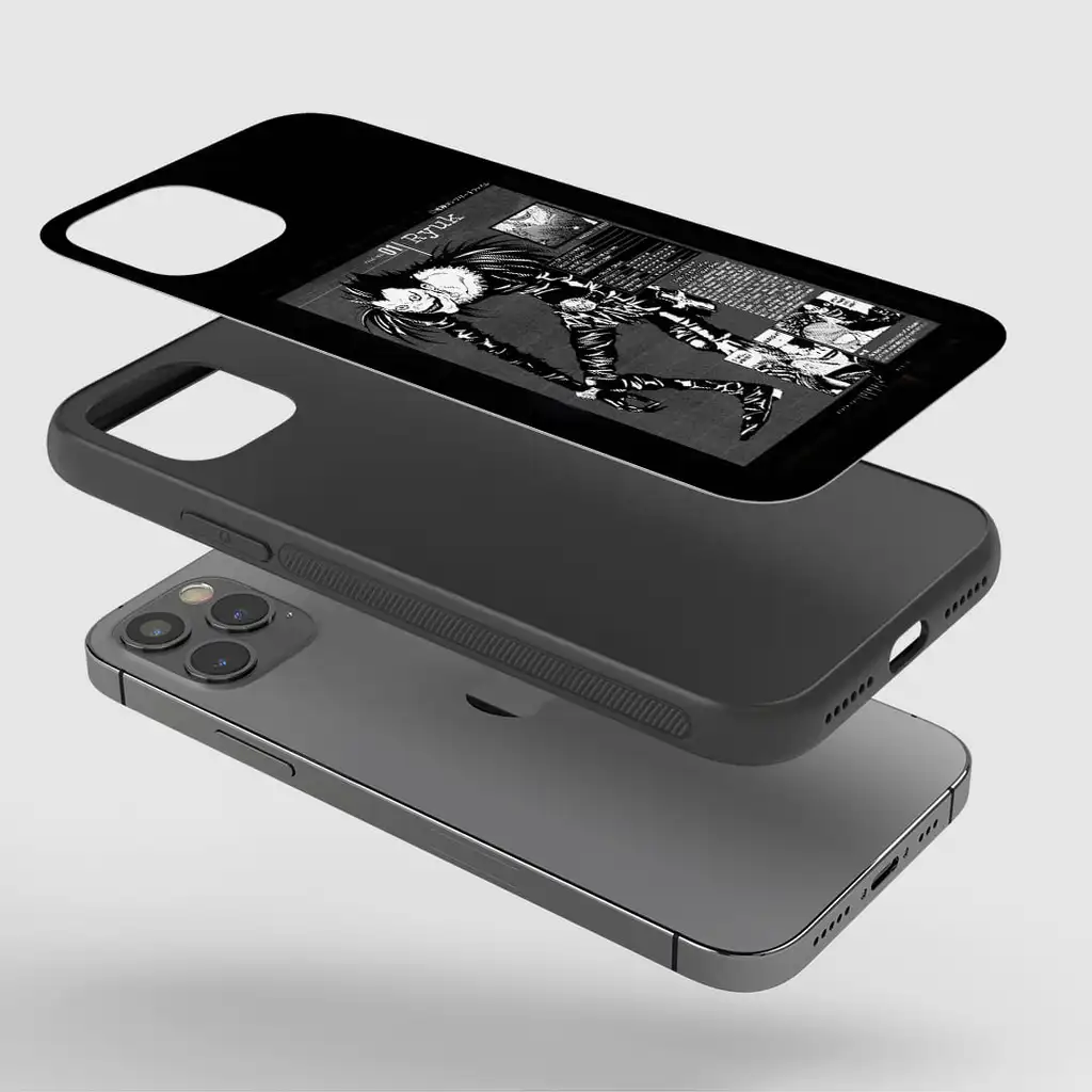 RyukRetroGlassPhoneCaseExploded RyukRetroGlassPhoneCaseExploded