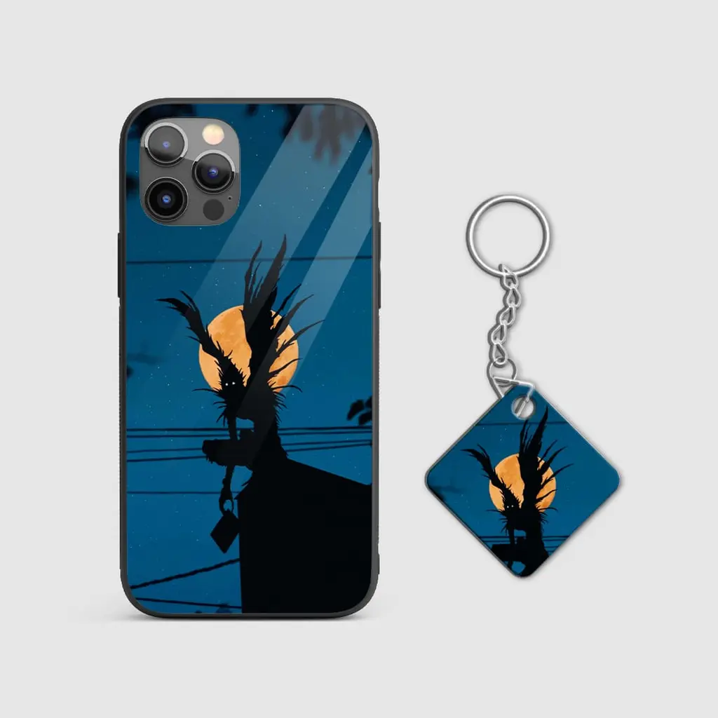 RyukShinigamiRealmGlassPhoneCaseWithKeychain RyukShinigamiRealmGlassPhoneCaseWithKeychain