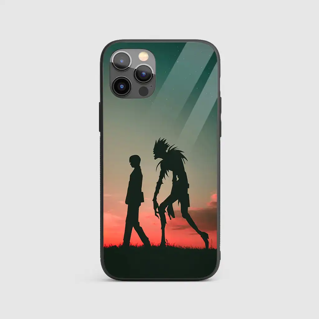 RyukandLightYagamiGlassPhoneCaseBackView RyukandLightYagamiGlassPhoneCaseBackView