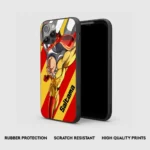 SaitamaActionGlassPhoneCaseBackView