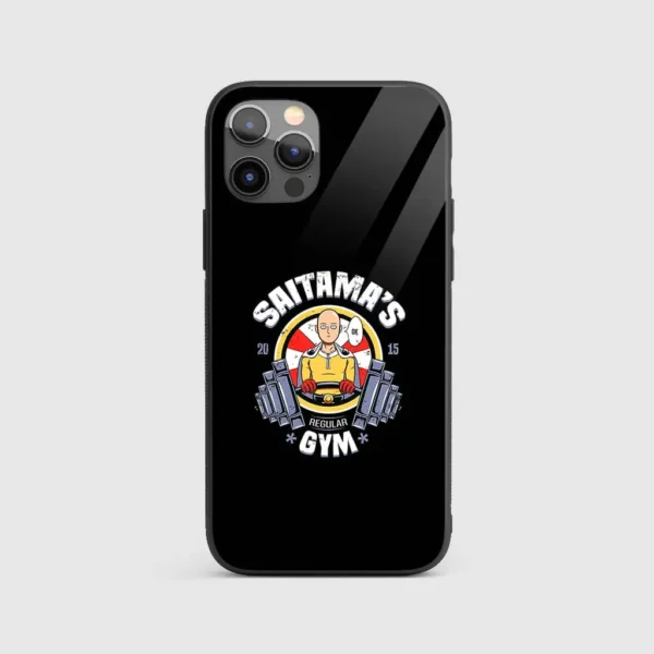 SaitamaGymGlassPhoneCaseBackView