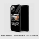 SaitamaSynopsisGlassPhoneCaseBackView