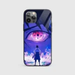 Sasuke Sharingan Silicone Armored Phone Case Front View Min