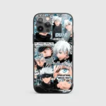 SatoruGojoCollageGlassPhoneCaseBackView