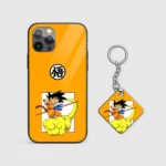 Son Goku Nimbus Silicone Armored Phone Case Front View Min