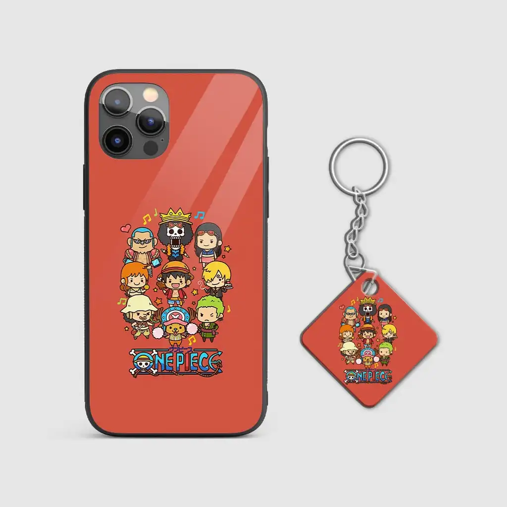 StrawHatPirateCrewGlassPhonecasewithkeychain StrawHatPirateCrewGlassPhonecasewithkeychain