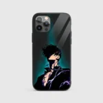 Sung Jinwoo Minimal Silicone Armored Phone Case Front View Min