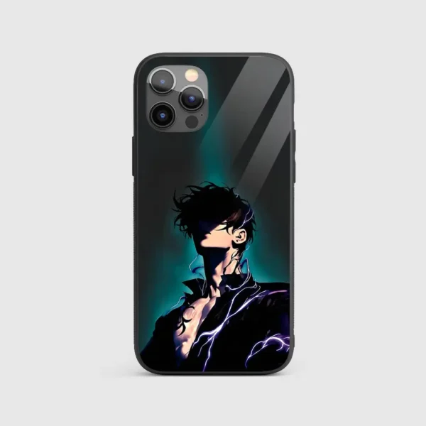 Sung Jinwoo Minimal Silicone Armored Phone Case Front View Min
