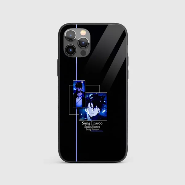 Sung Jinwoo Name Silicone Armored Phone Case Front View Min