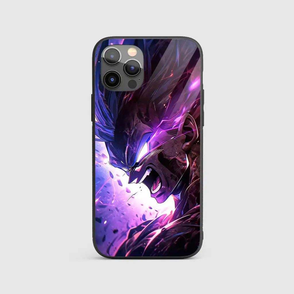 SuperVegetaGlassPhoneCaseBackView SuperVegetaGlassPhoneCaseBackView