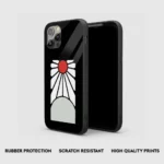 TanjiroEarringsDesignGlassPhoneCaseBackView