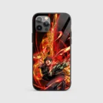 TanjiroKamadoSunBreathingGlassPhoneCaseBackView