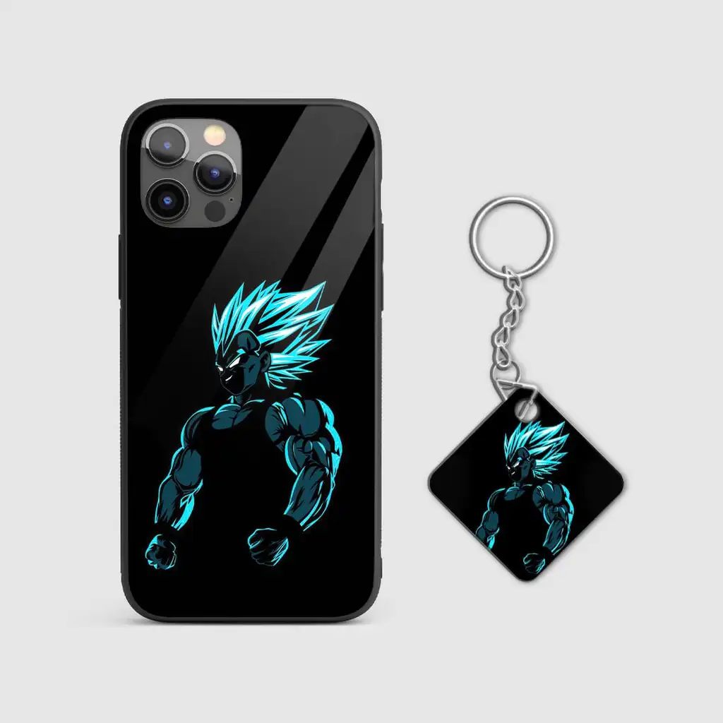 VegetaPerfectedSuperSaiyanGlassPhoneCaseWithKeychain VegetaPerfectedSuperSaiyanGlassPhoneCaseWithKeychain