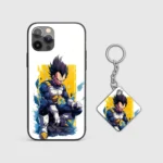 Vegeta Graphic Silicone Armored Phone Case Front View