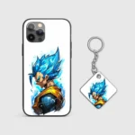 Vegeta Pastel Silicone Armored Phone Case Front View