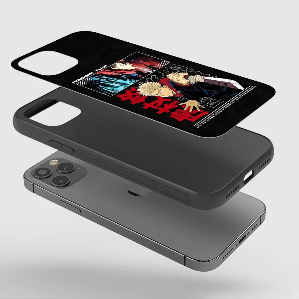 YujiItadoriDivergentFistGlassPhoneCaseExploded YujiItadoriDivergentFistGlassPhoneCaseExploded