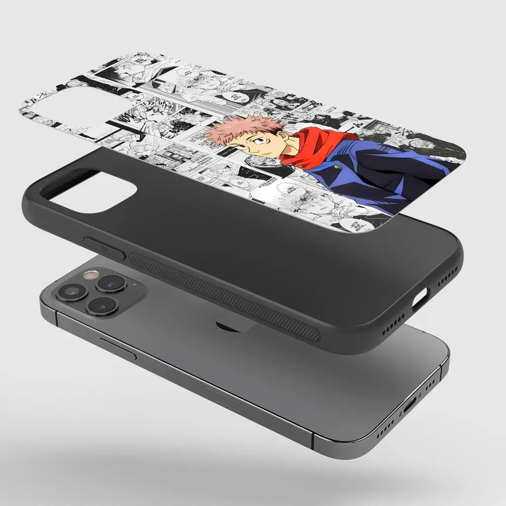 YujiItadoriMangaGlassPhoneCaseExploded YujiItadoriMangaGlassPhoneCaseExploded