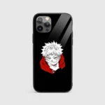 YujiItadoriMinimalistGlassPhoneCaseBackView