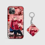 YujiItadoriRedThemeGlassPhoneCaseBackView