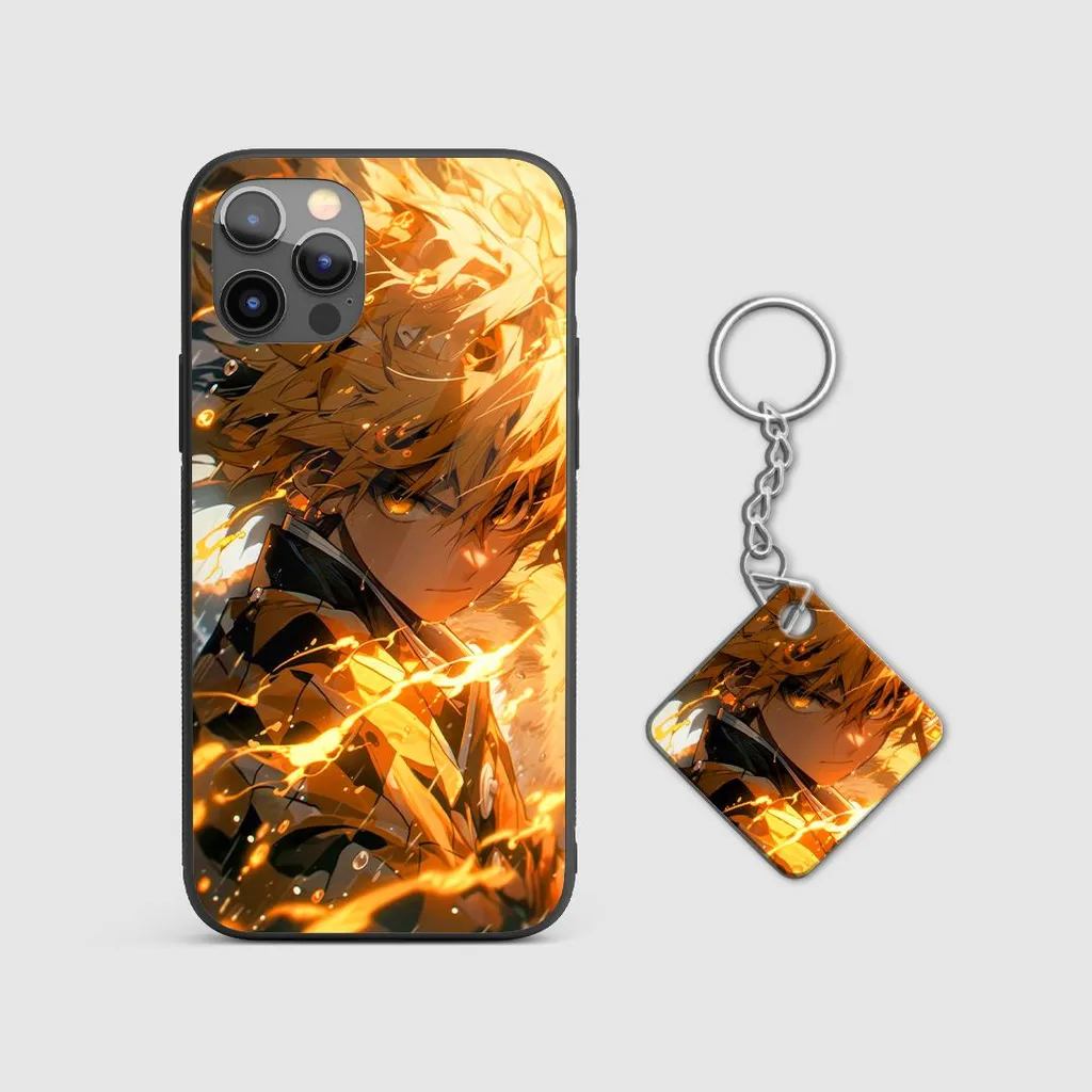 ZenitsuAgatsumaGraphicGlassPhoneCoverwithkeychain ZenitsuAgatsumaGraphicGlassPhoneCoverwithkeychain