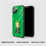Zoro Chibi Silicone Armored Phone Case Front View
