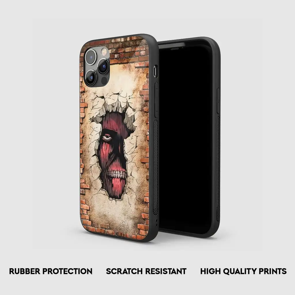 Colossal Titan Wall Maria Silicone Armored Phone Case side View min.webp