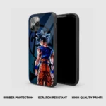 Comic Goku Silicone Armored Phone Case front view with vibrant comic design.webp