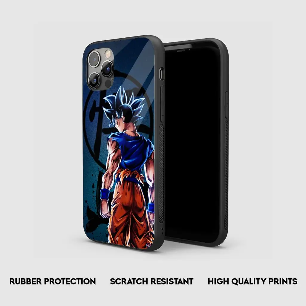 Side view of Comic Goku Silicone Armored Phone Case showing precise cutouts.webp