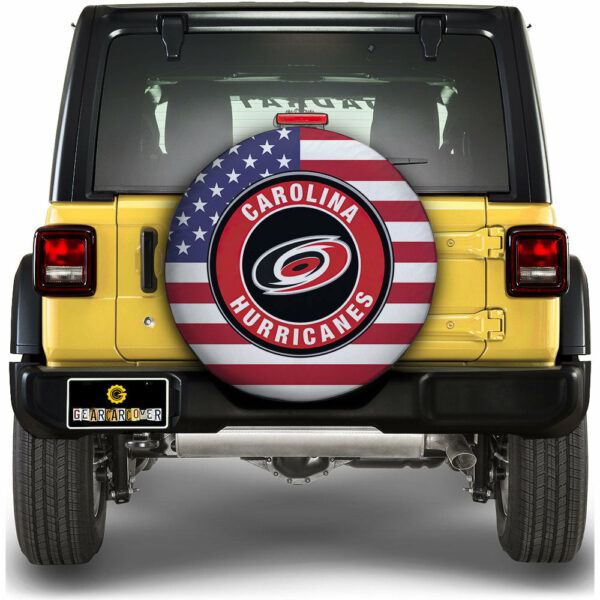 Carolina Hurricanes Spare Tire Covers Custom US Flag Style Gear Car Cover DN2410221038 STC 14 Inch 2022.jpg