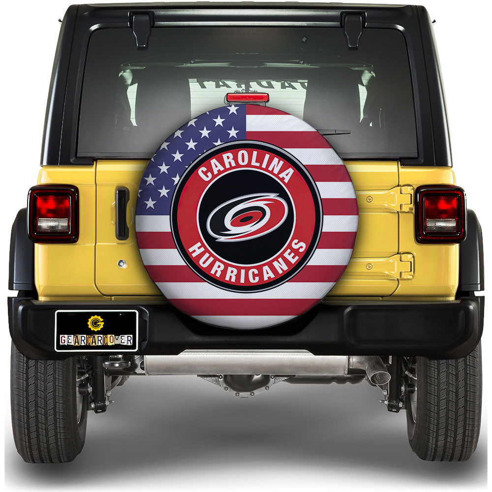 Carolina Hurricanes Spare Tire Covers Custom US Flag Style Gear Car Cover DN2410221038 STC 14 Inch 2022.jpg