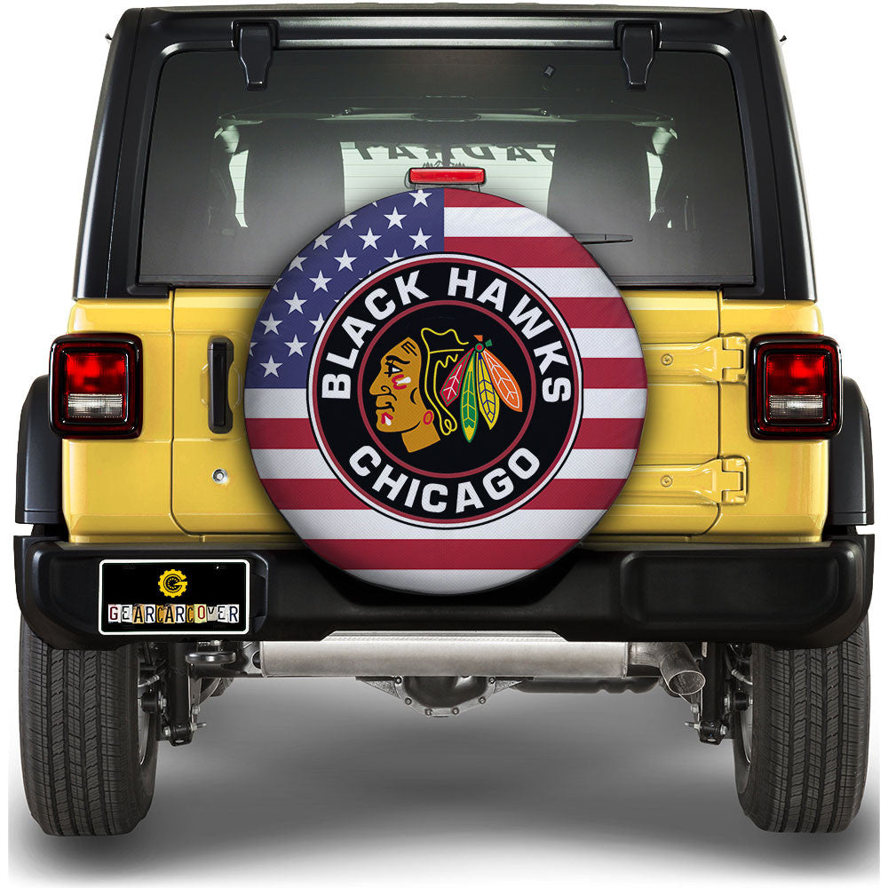 Chicago Blackhawks Spare Tire Covers Custom US Flag Style Gear Car Cover STC DN2410221036 14 Inch 2022.jpg