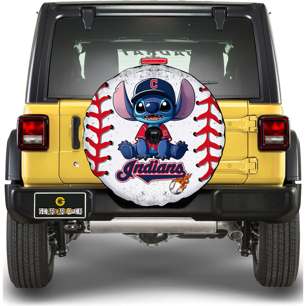 Cleveland Indians Spare Tire Covers Camera Hole Stitch Theme Collection Gear Car Cover.jpg