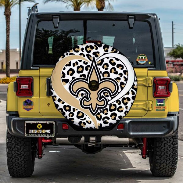 Football Heart Mixed Leopard New Orleans Saints Tire Cover With Camera Hole Gear Car Cover.jpg