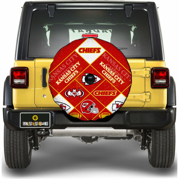 Kansas City Chiefs Spare Tire Covers Camera Hole Sporty Team Collection Gear Car Cover STH DN2802252017.jpg