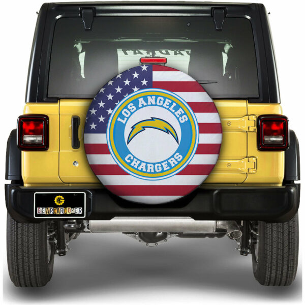 Los Angeles Chargers Spare Tire Covers Custom US Flag Style Gear Car Cover DN2410221019 STC 14 Inch 2022.jpg