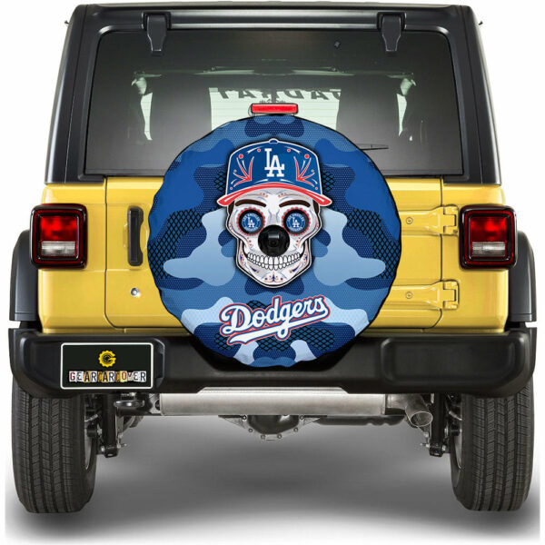 Los Angeles Dodgers Spare Tire Covers Camera Hole Skull Theme Collection Gear Car Cover.jpg