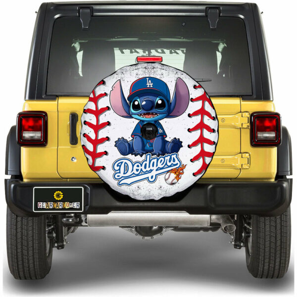 Los Angeles Dodgers Spare Tire Covers Camera Hole Stitch Theme Collection Gear Car Cover.jpg