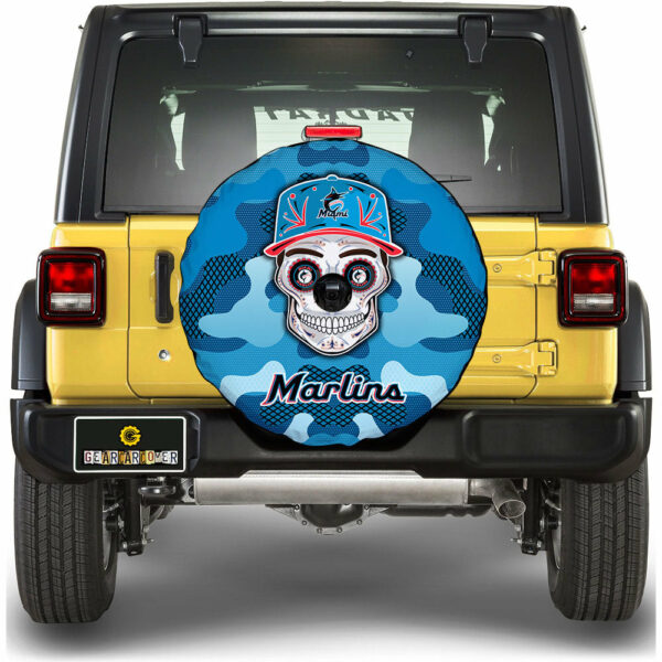 Miami Marlins Spare Tire Covers Camera Hole Skull Theme Collection Gear Car Cover.jpg