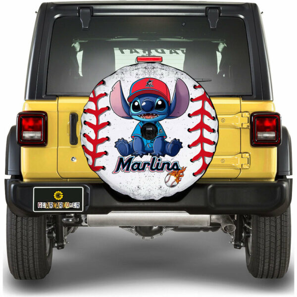 Miami Marlins Spare Tire Covers Camera Hole Stitch Theme Collection Gear Car Cover.jpg