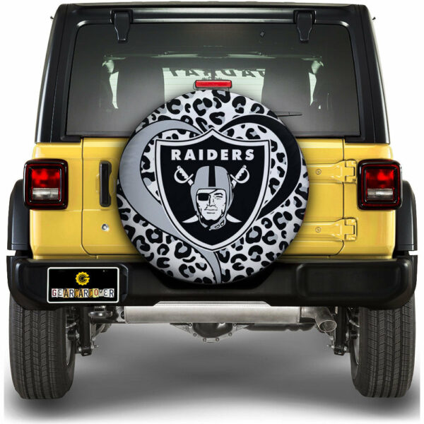 Oakland Raiders Spare Tire Cover Custom Leopard Heart For Fans Gear Car Cover STC DN1310221031.jpg