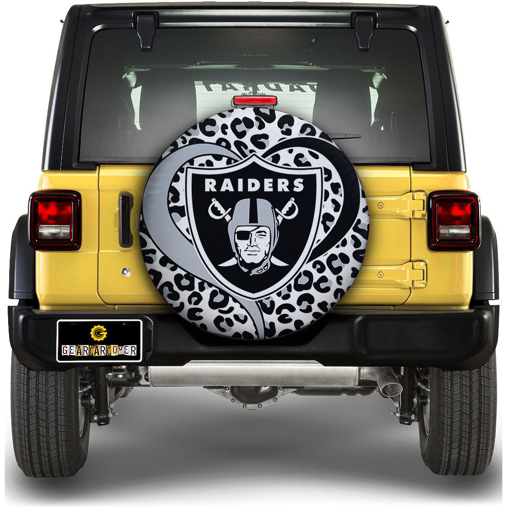 Oakland Raiders Spare Tire Cover Custom Leopard Heart For Fans Gear Car Cover STC DN1310221031.jpg