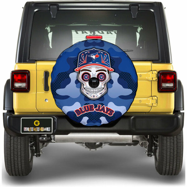 Toronto Blue Jays Spare Tire Covers Camera Hole Skull Theme Collection Gear Car Cover.jpg
