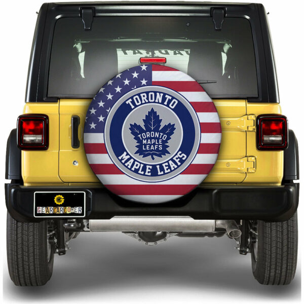 Toronto Maple Leafs Spare Tire Covers Custom US Flag Style Gear Car Cover DN2410221062 STC 14 Inch 2022.jpg